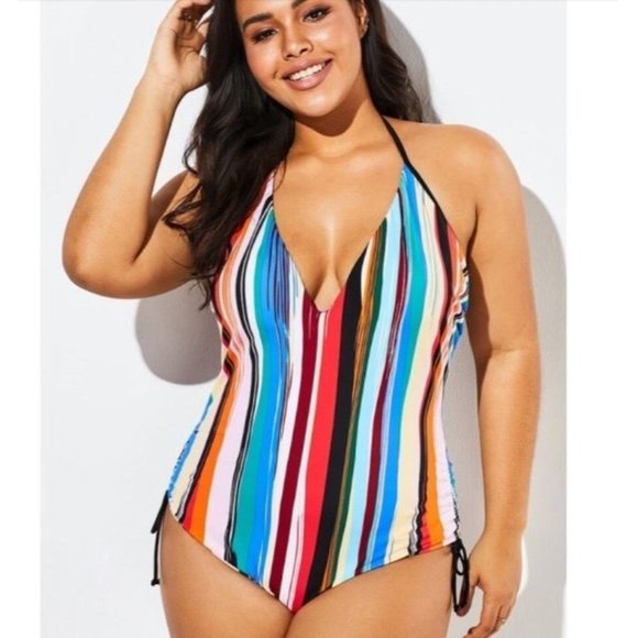 Other - V-neck Sexy Halter One Piece Swimsuit